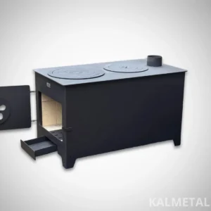 Krāsns 10kW ar šamotu un 2 plīts riņķiem
