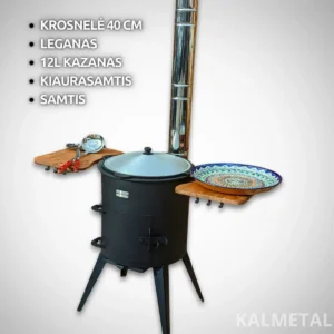 PREMIUM 12L komplekts ar plauktiem, skursteni
